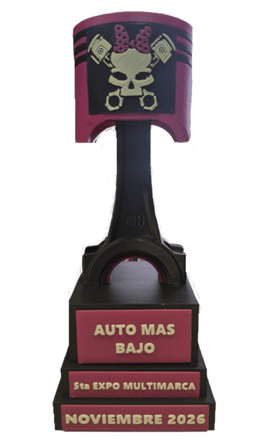 Trofeo del auto más bajo de la 5ª Expo Multimarca, noviembre 2026